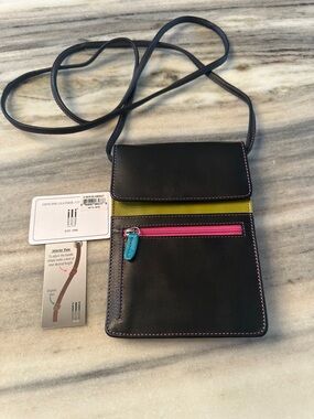 Leather RFID protected Crossbody bag -NWT